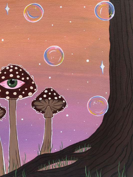 “Shrooms” original acrylic painting