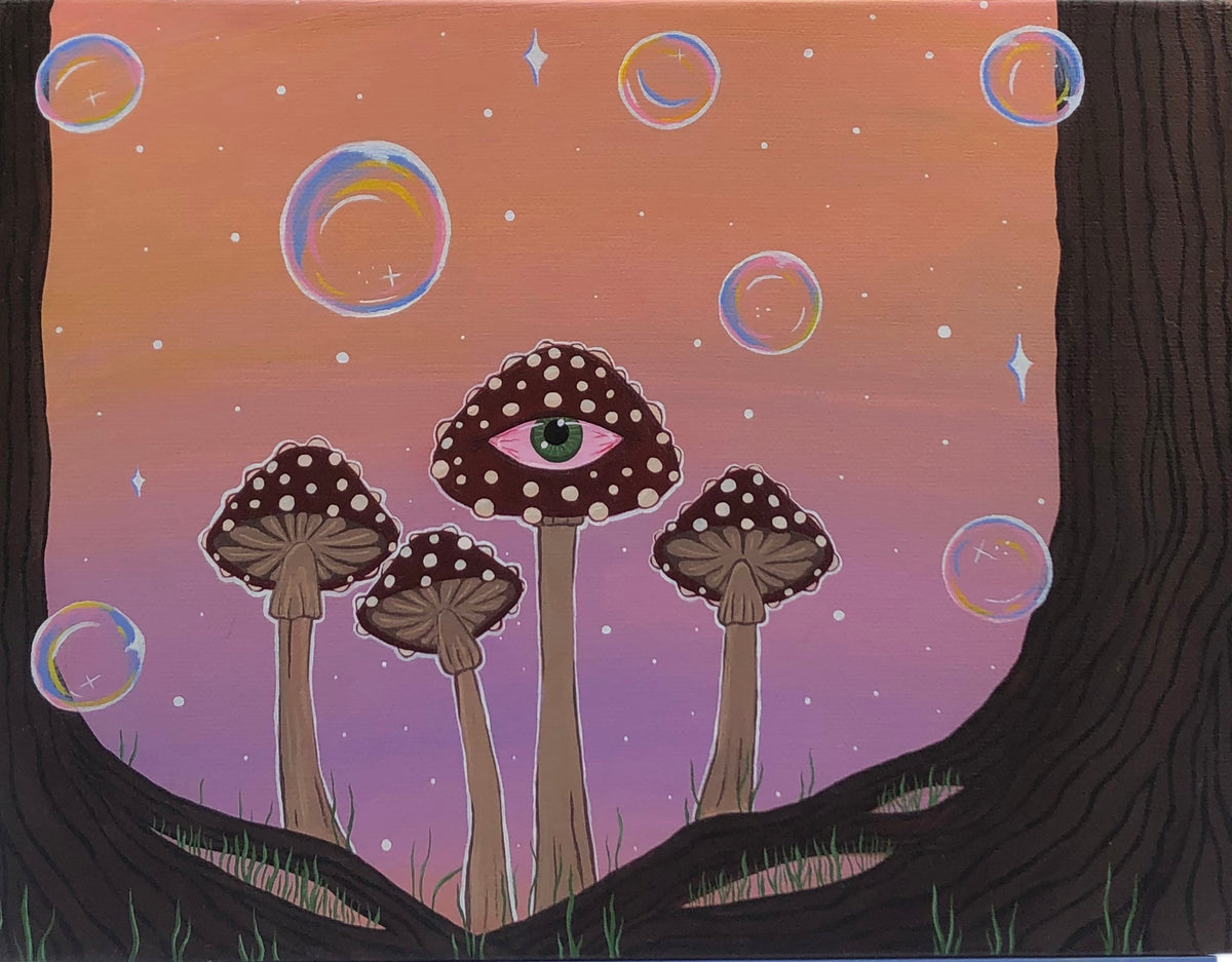 “Shrooms” original acrylic painting